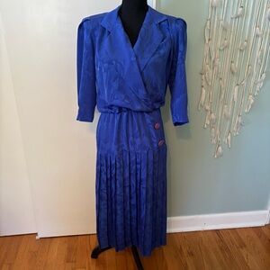 Vintage Scarlett Elegant Blue Women's Dress